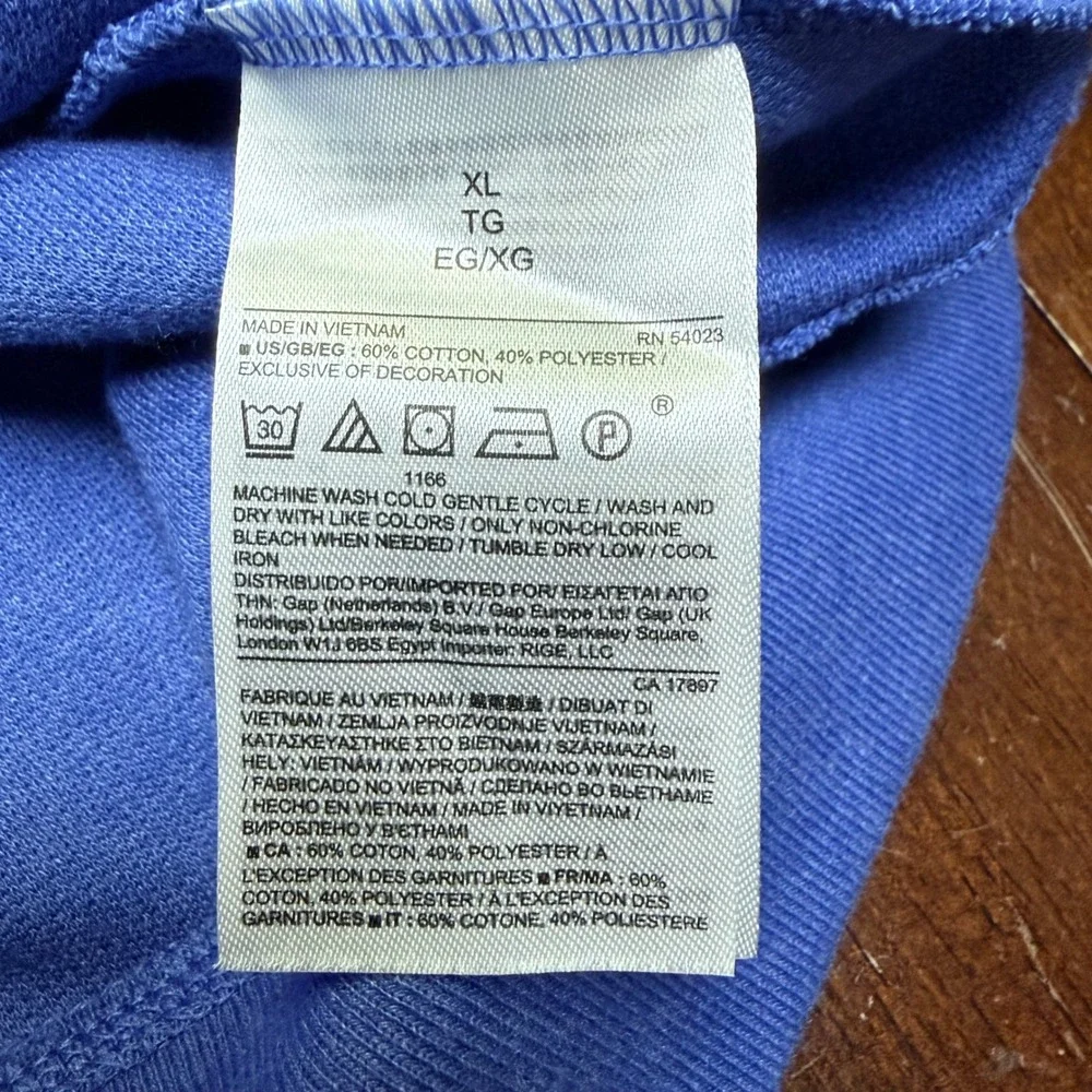 Banana Republic Pullover Mens XL Blue Textured Button Mock‎ Neck 676207-00